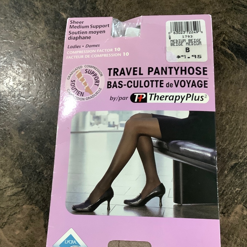NWT Therapy Plus Support Pantyhose MEDIUM